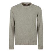 Beige Lambswool Sweater Girocollo