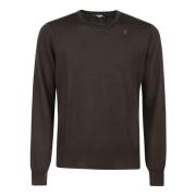 Brun Merino Sweater Girocollo Stil