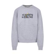 Blomster Komfort Sweatshirt H120 Lys Grå Melange