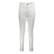 Hvid Bomuld Slim-Fit Jeans Bukser