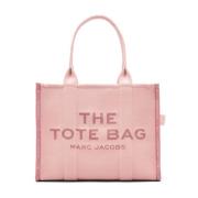 Pink Bomuld Logo Print Tote Taske