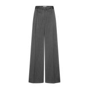 Glitter Stribet Wide Leg Bukser