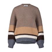 Stribet Sweater Klassisk Stil