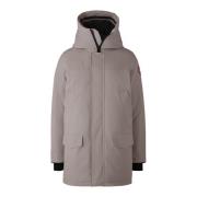 Beige Vinter Parka Jakke