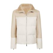 Lurex Uld Shearling Biker Jakke