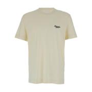 Beige Crewneck T-shirt med 1952 Broderi