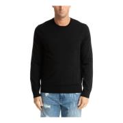 Enkel sweater med logo-broderi