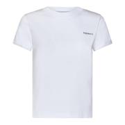 Hvid Slim Fit T-shirt Logo Print