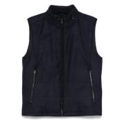 Uld Kashmir Vest Knaplukning Lommer