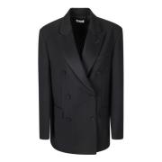 Oversized Peak Lapel Double-Breasted Jacket