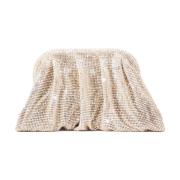 Krystal Mesh Sand Clutch Taske