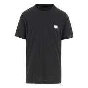 Sort Bomuld Jersey Logo T-shirt