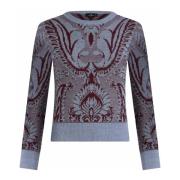 Klar Blå Paisley Sweater