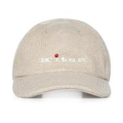 Beige Baseball Hat med Logo Broderi