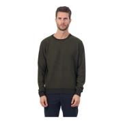 Grøn sweater med all-over mikromønster