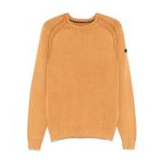 Orange Bomuld Crewneck Sweater