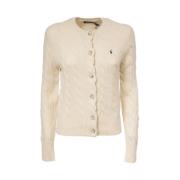 Creme Cable Strik Cardigan