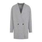 Paris Sky Afslappet Lapelless Blazer