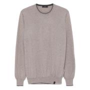 Beige Sweater med Kontrast Patches