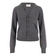 Grå Uld-Kashmir Blandet Cardigan