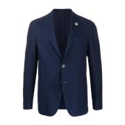 Sort Bomuld Blazer To Knapper