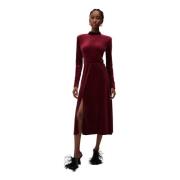 Burgundy Cherie Kjole Elegant Stil