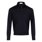 Herre Polo Sweatshirt med Lange Ærmer