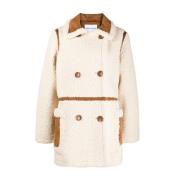 Chloe Faux Shearling Lang Frakke