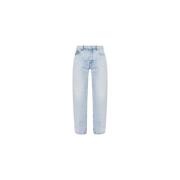 Bleach Blue Straight Fit Unisex Jeans