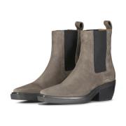 Suede Chelsea Boots med elastiske indsatser