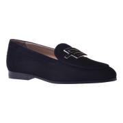 Loafers in black suede