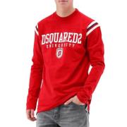 Rød Langærmet Tee Varsity Fit