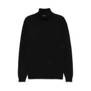 Sort Fiskerstrik Sweater