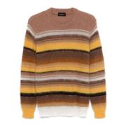 Brun Stribet Mohair Sweater