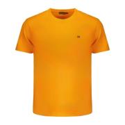 Orange Kortærmet Bomuld Logo T-shirt