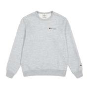 Slim Fit Børstet Fleece Sweatshirt