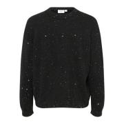 Sort Glitter Strik Pullover