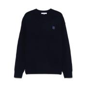 Navy Blue Fox Head Sweater