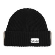 Sort Oversized Uld Rib Beanie