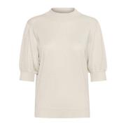 Feminin Turtleneck Pullover Sweater Sand Dollar