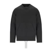 Sort Logo Sweatshirt med Crew Neck