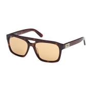 Stilfulde unisex solbriller Havana brun