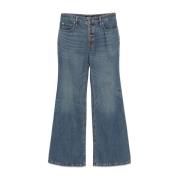 Retro Flare Fuld Længde Flare Jeans