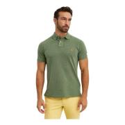 Grøn polo skjorte Custom Slim Fit