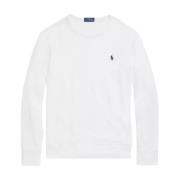 Bomuld hvid sweatshirt med logo