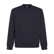 Diagonal Raised Fleece Crew Neck Sweaters