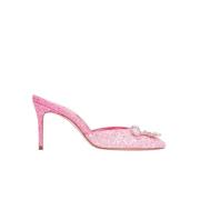 Pink Crystal Mules Margaux Style