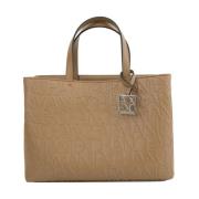 Beige Shoppingtaske Stilfuldt Model