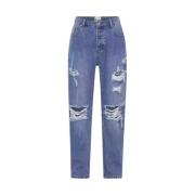 Blå Distressed Jeans