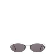 Krystal Oval Rimless Solbriller